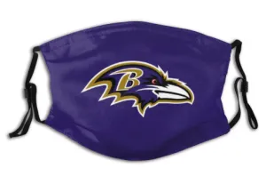 Print Football Personalized Baltimore Ravens Adult Dust Mask With Filters PM 2.5