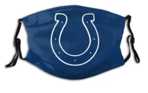 Print Football Personalized Indianapolis Colts Adult Dust Mask With Filters