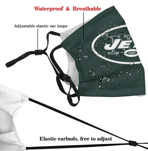 Print Football Personalized New York Jets Adult Dust Mask With Filters