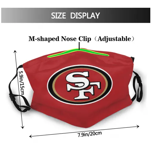 Print Football Personalized San Francisco 49ers Dust Mask With Filters 2.5 PM
