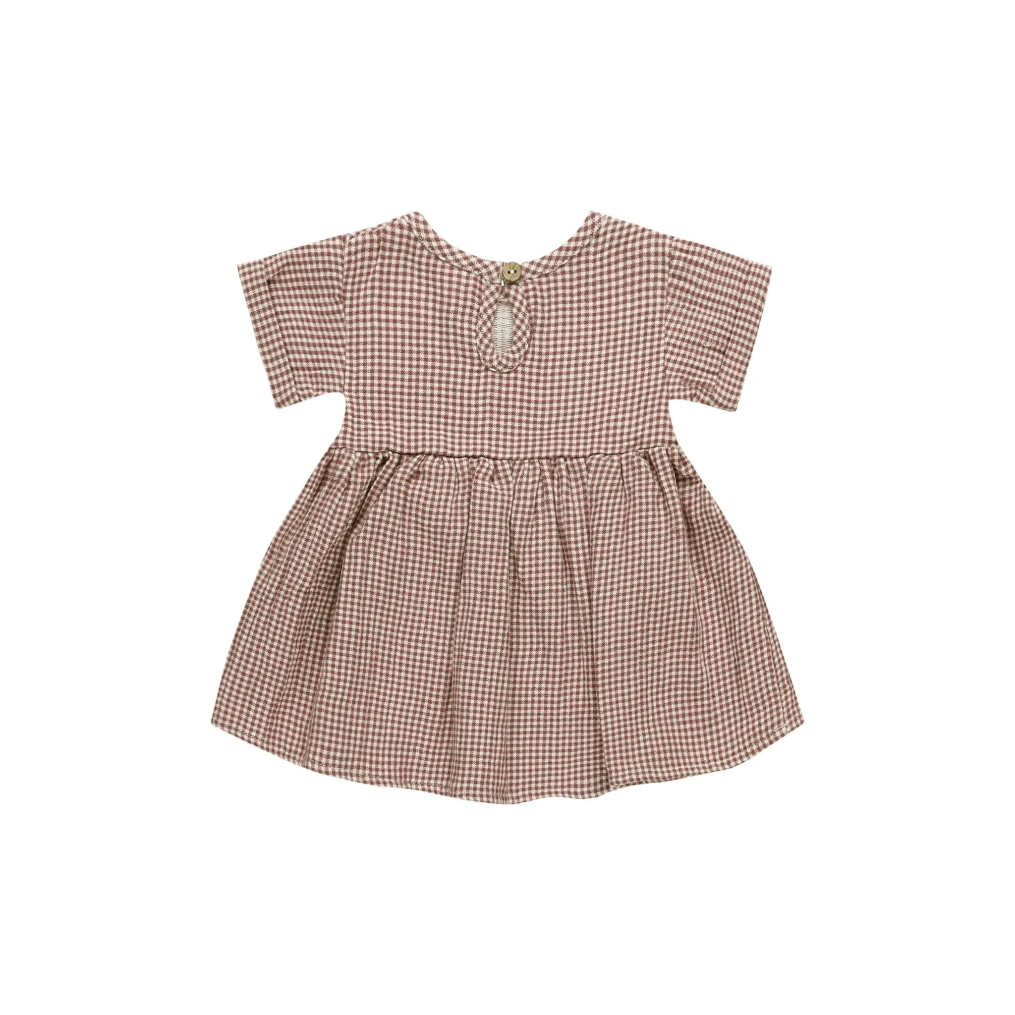 Quincy Mae Brielle Dress - Plum Gingham