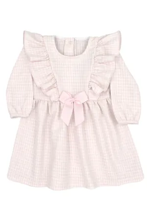"Coraline" Pink Houndstooth Dress