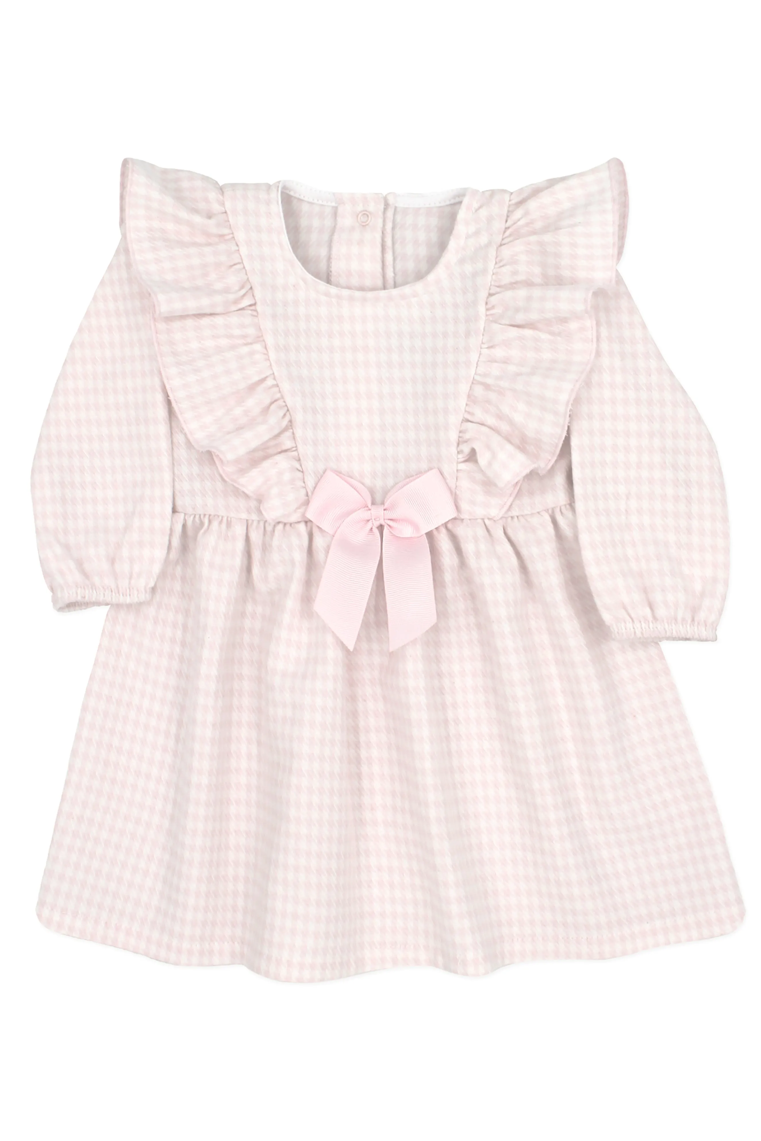 "Coraline" Pink Houndstooth Dress