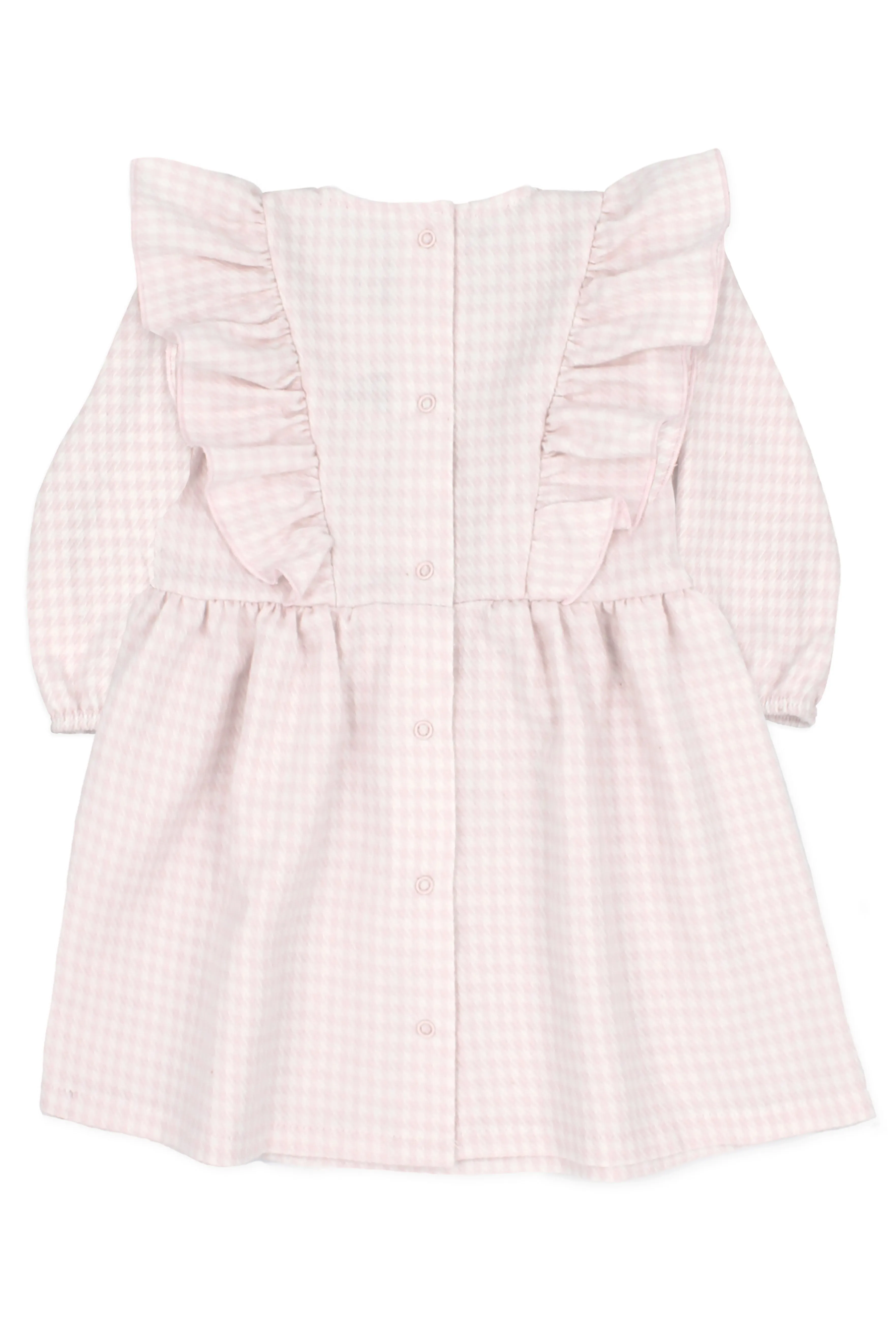 "Coraline" Pink Houndstooth Dress