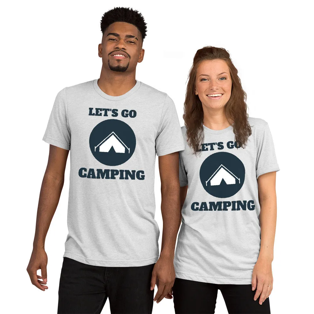 "Let's Go Camping" Unisex Camping Enthusiast Tri-Blend Premium T-Shirt