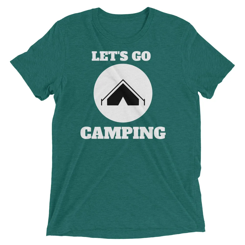 "Let's Go Camping" Unisex Camping Enthusiast Tri-Blend Premium T-Shirt