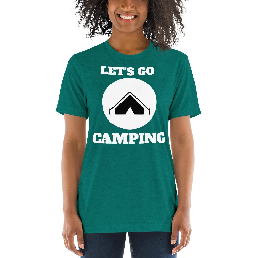 "Let's Go Camping" Unisex Camping Enthusiast Tri-Blend Premium T-Shirt