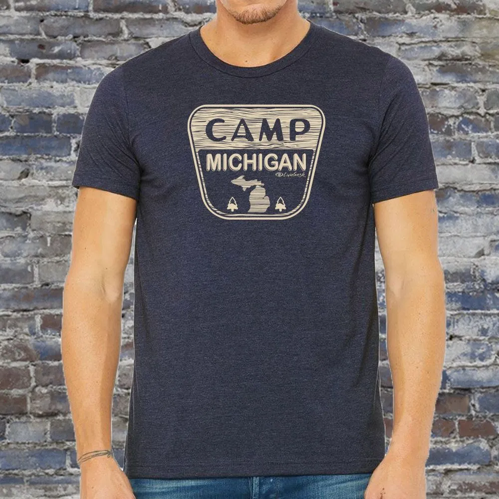 "Michigan Campground" Men's Crew T-Shirt CLEARANCE