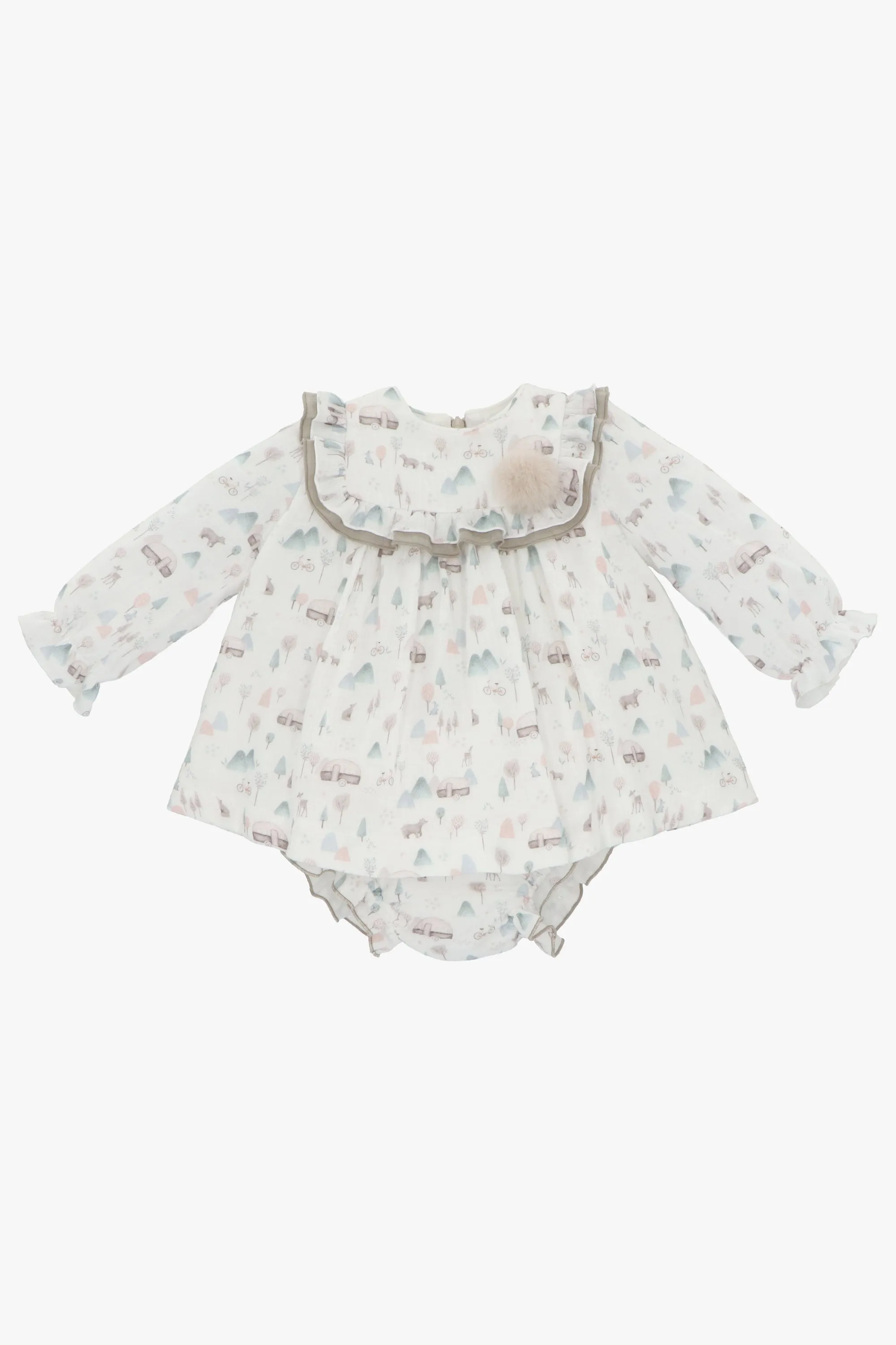"Myla" Winter Print Dress & Bloomers