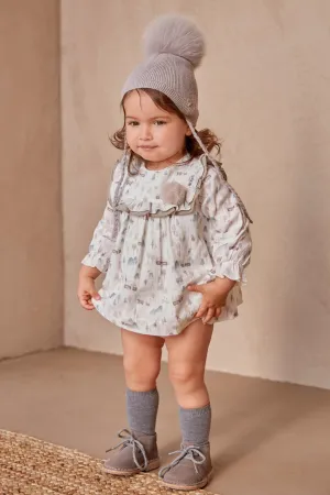 "Myla" Winter Print Dress & Bloomers