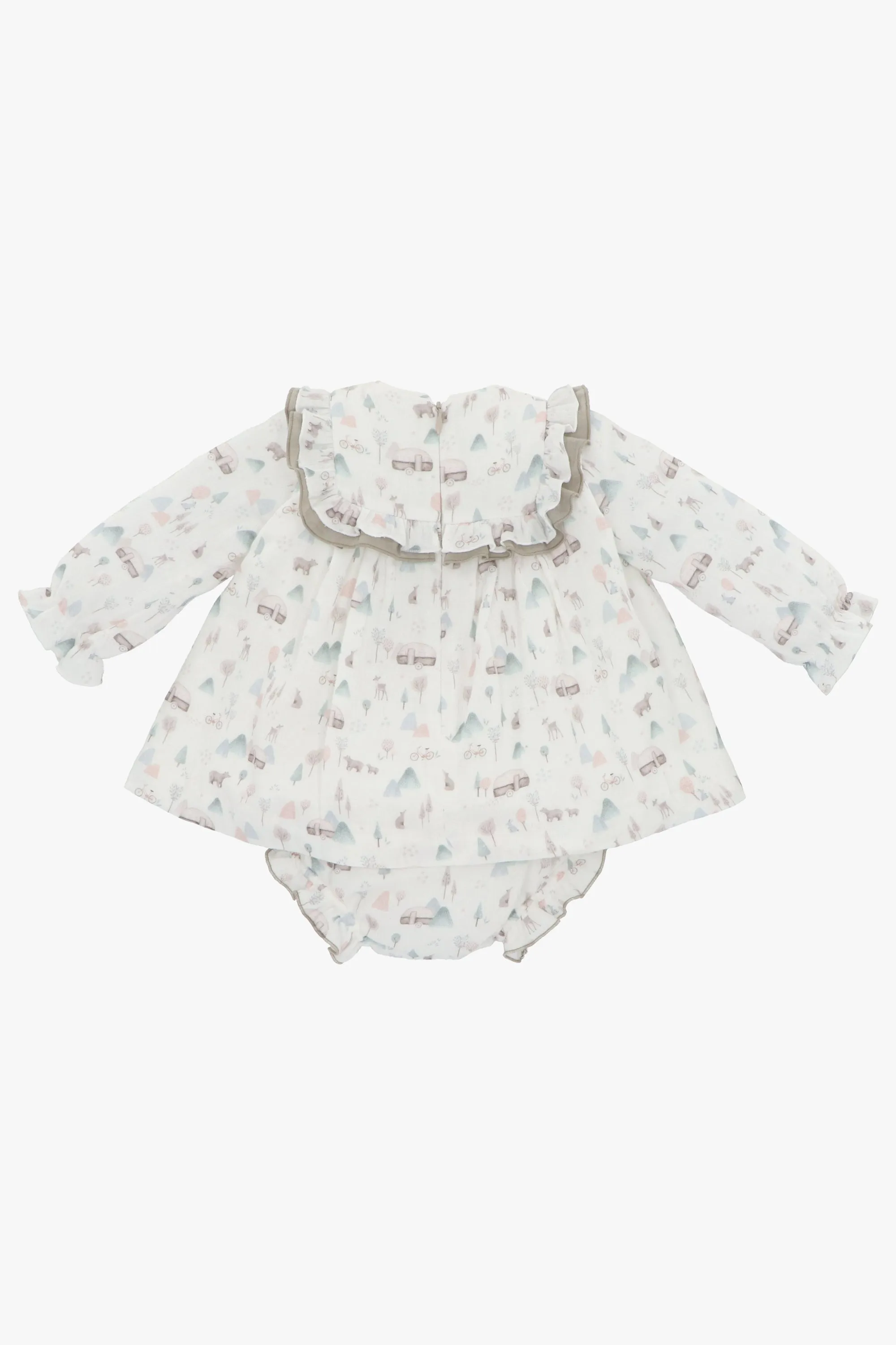 "Myla" Winter Print Dress & Bloomers