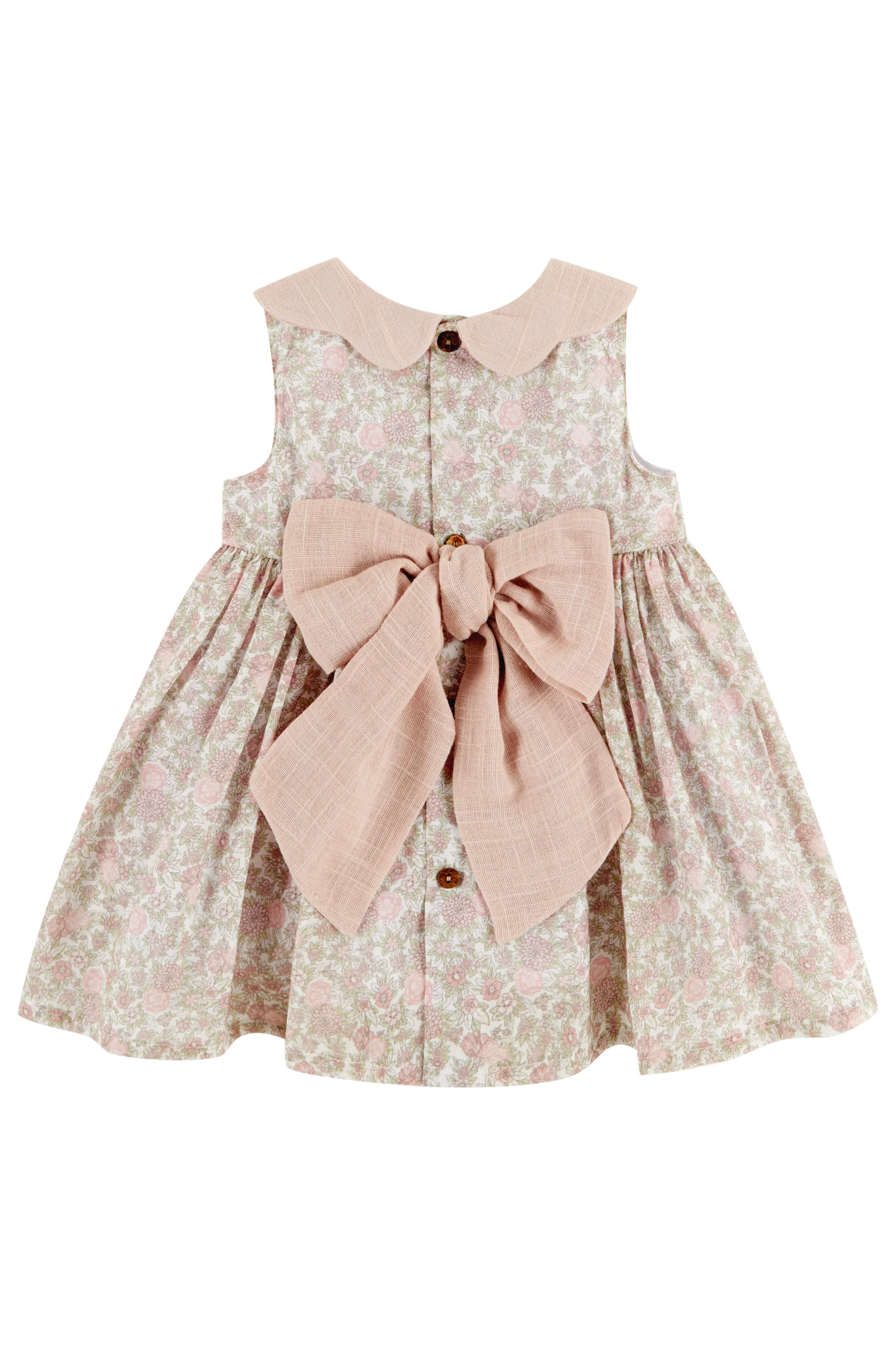 "Natalia" Dusky Pink Vintage Floral Dress