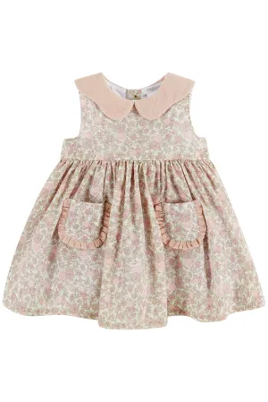 "Natalia" Dusky Pink Vintage Floral Dress