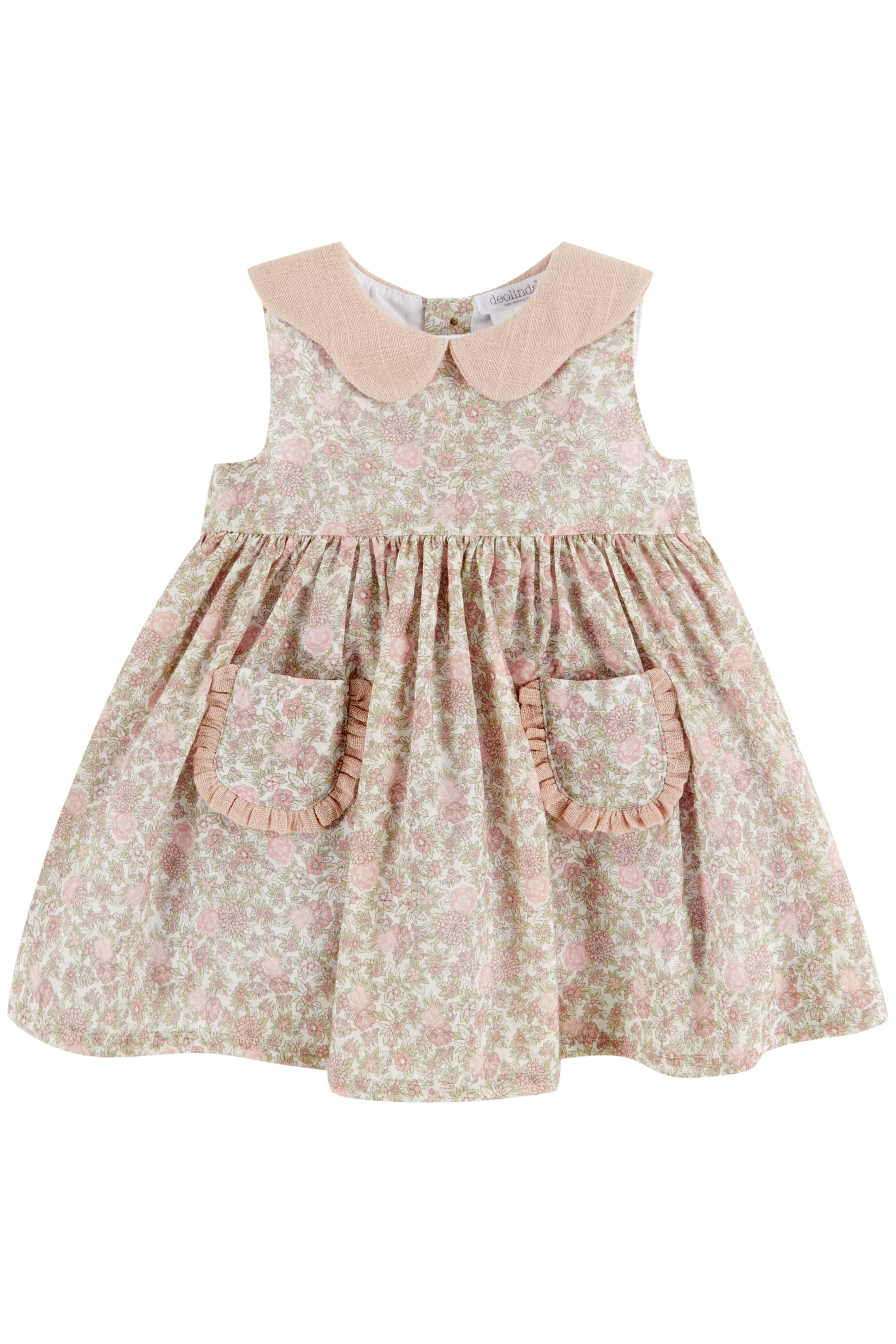 "Natalia" Dusky Pink Vintage Floral Dress