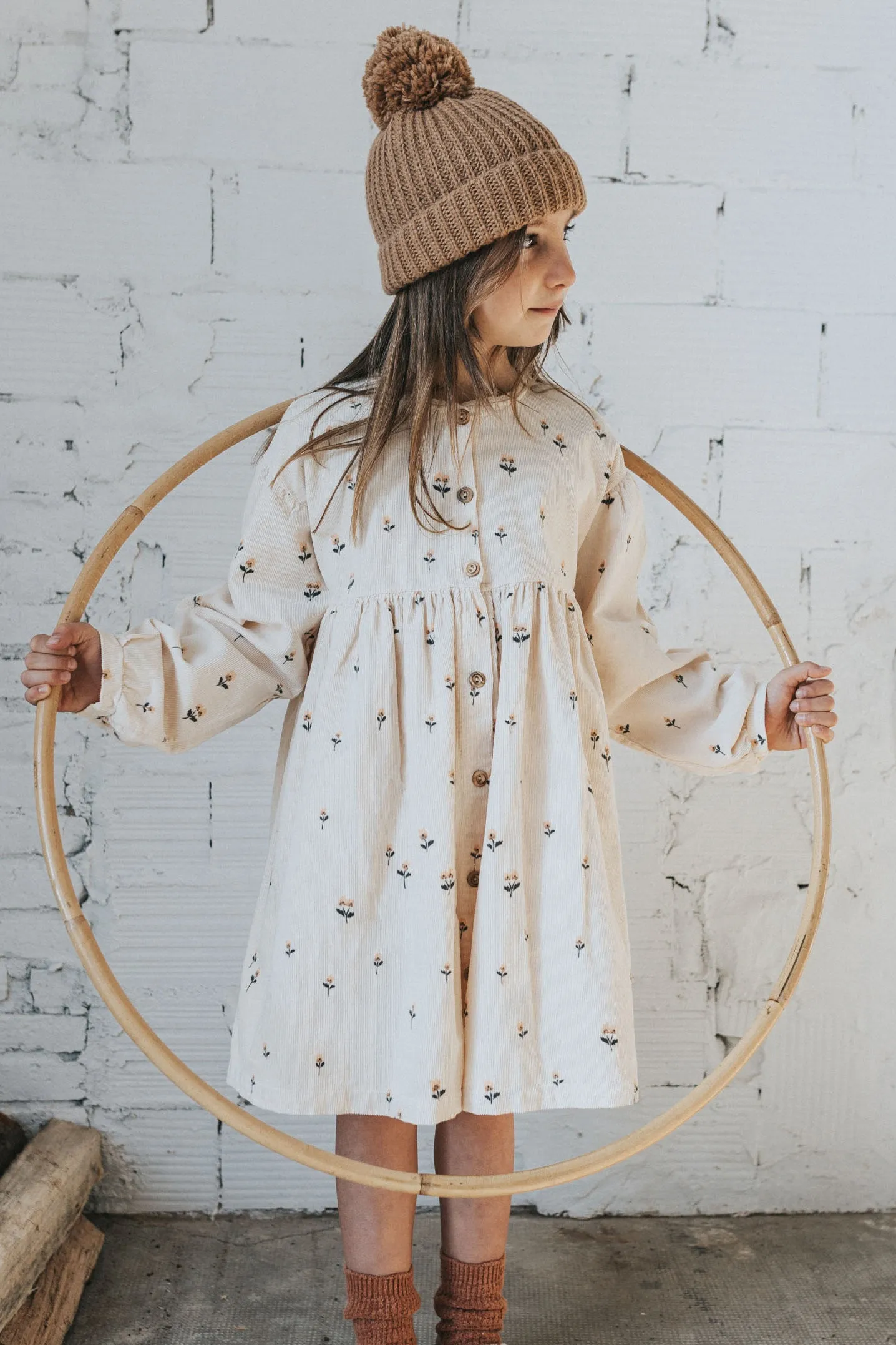 "Romilly" Embroidered Flower Cord Dress (3-6Y)