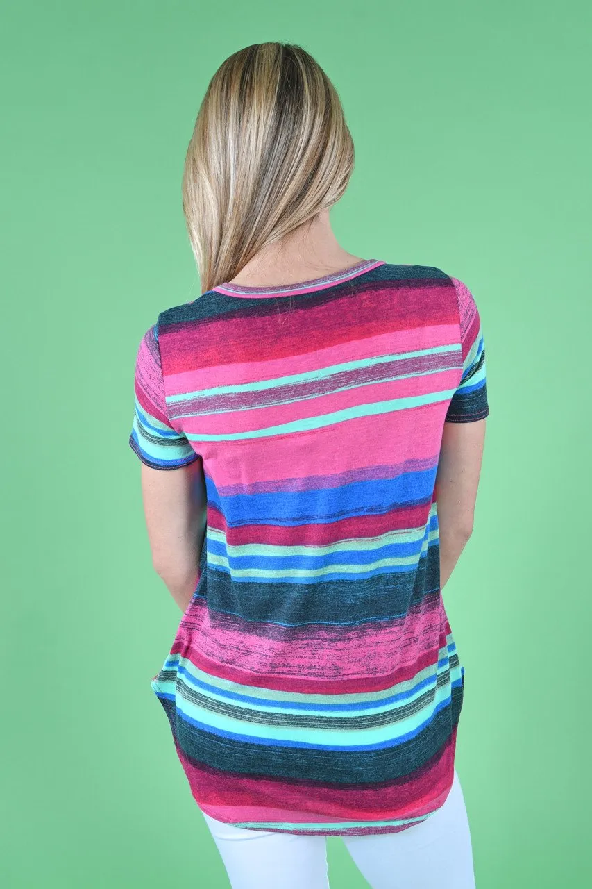 Rainbow Striped Top