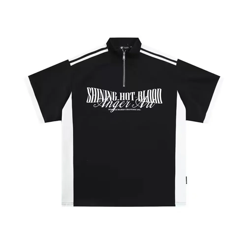 Retro Outdoor Stand Collar POLO Shirt