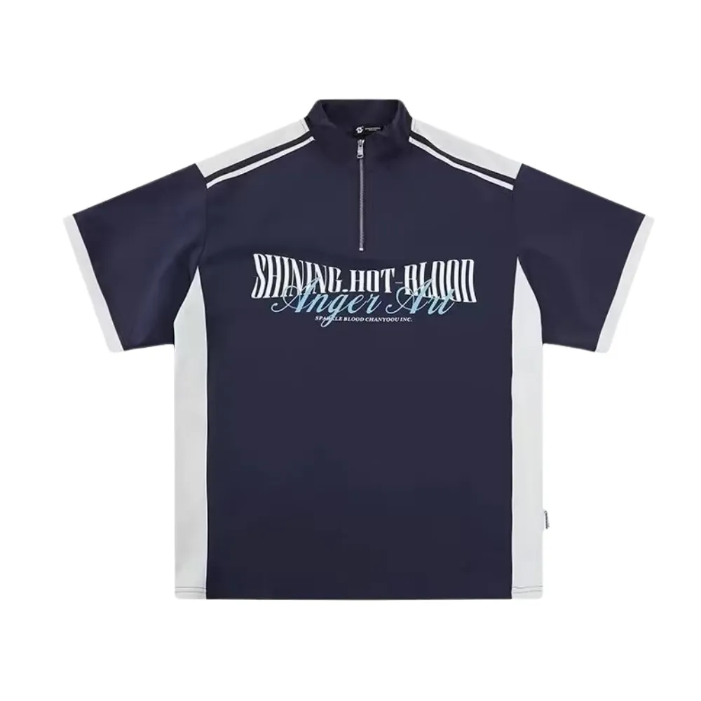 Retro Outdoor Stand Collar POLO Shirt