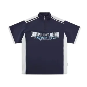 Retro Outdoor Stand Collar POLO Shirt