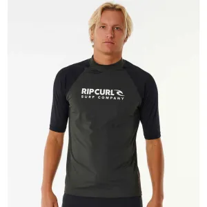 Rip Curl Shock UPF Rash Vest - Black Marle