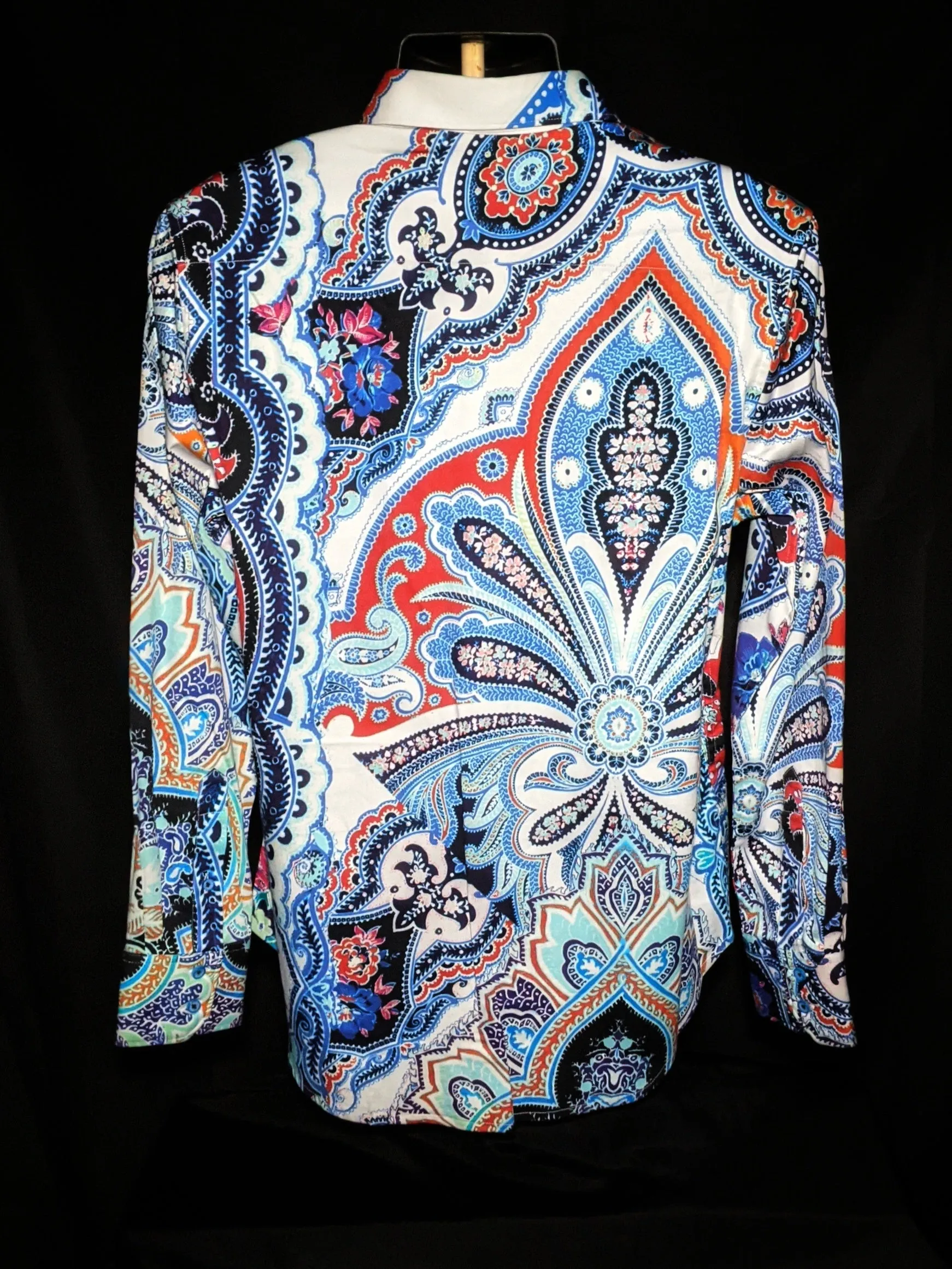 Robert Graham Devil's Treasure Paisley Long Sleeve Shirt Size Medium