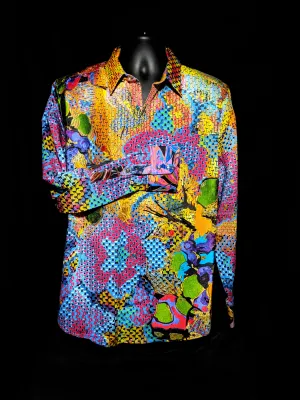 Robert Graham Hot Shot Embroidered Shirt L NEW