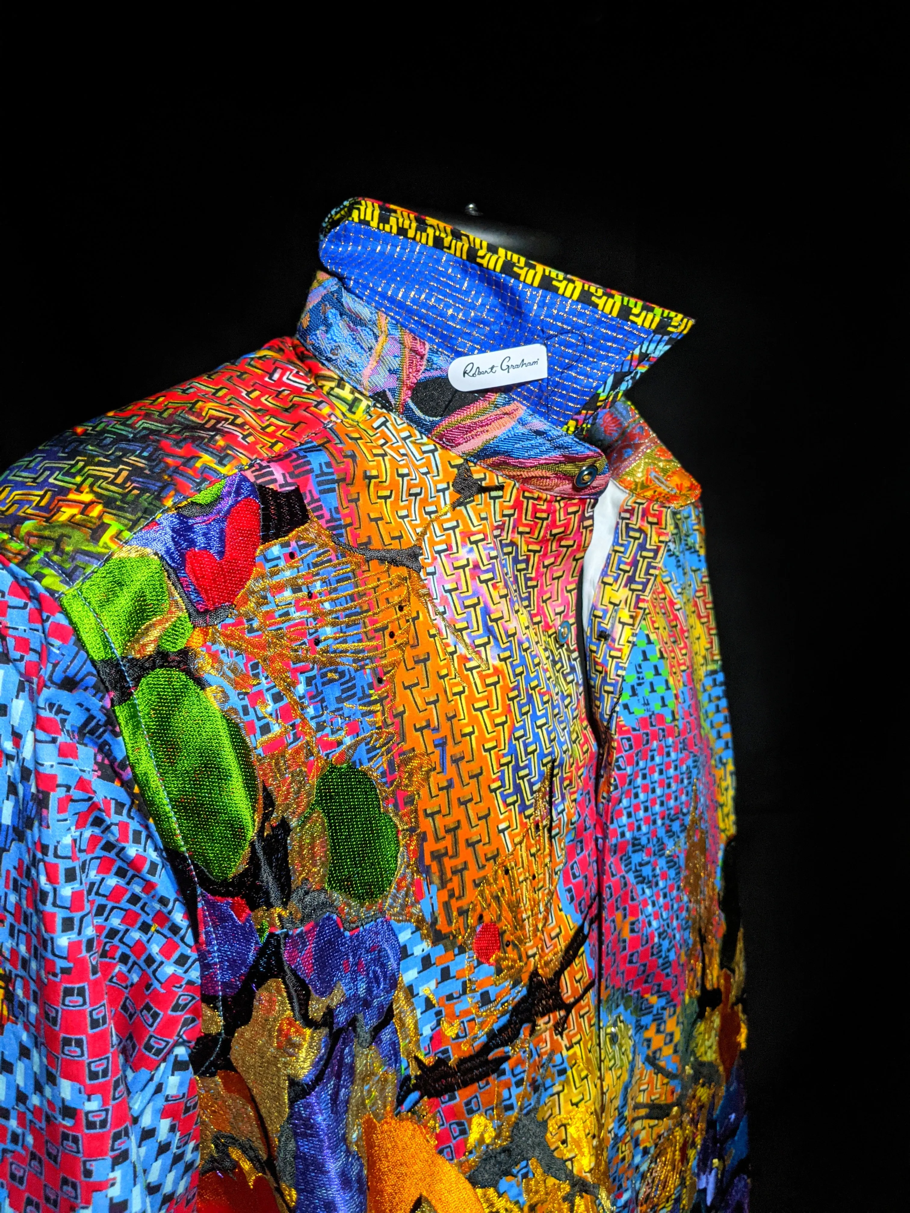 Robert Graham Hot Shot Embroidered Shirt L NEW