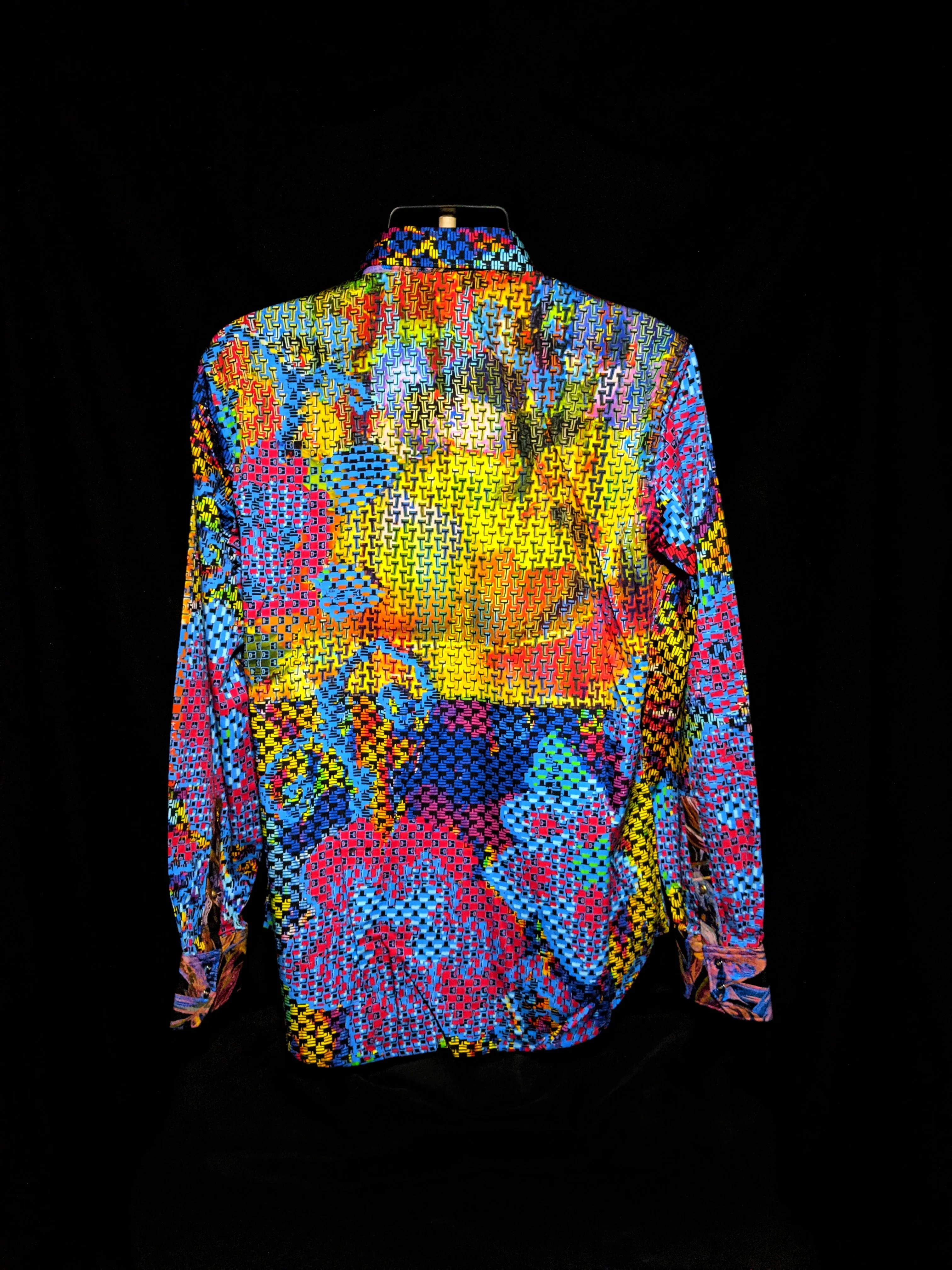 Robert Graham Hot Shot Embroidered Shirt L NEW