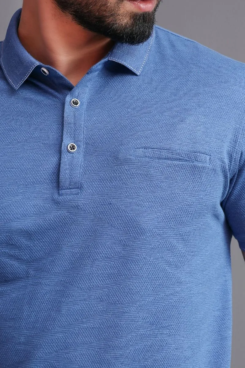 ROYAL BLUE PIQUE POLO