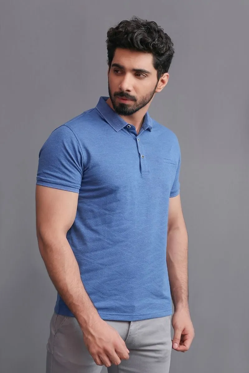 ROYAL BLUE PIQUE POLO