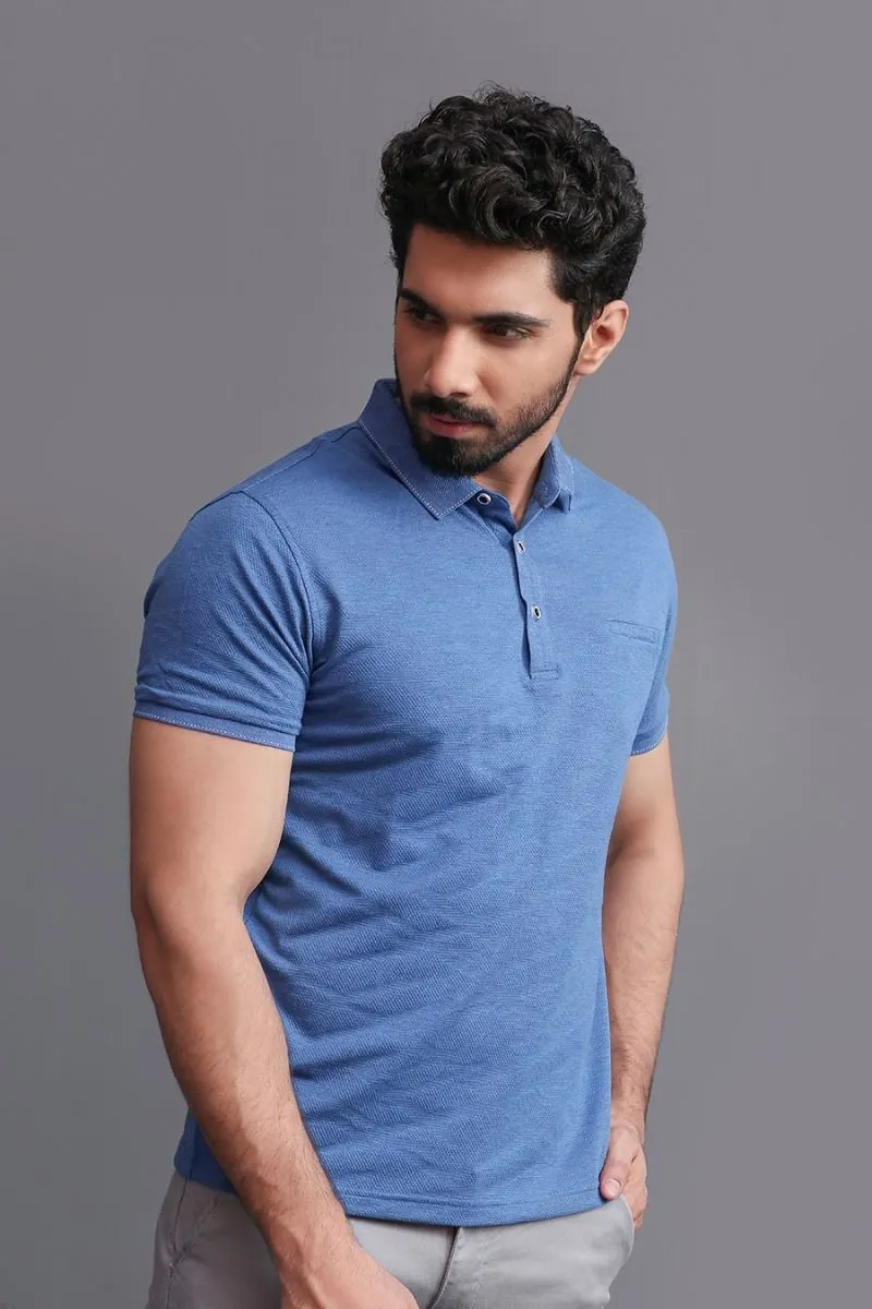 ROYAL BLUE PIQUE POLO