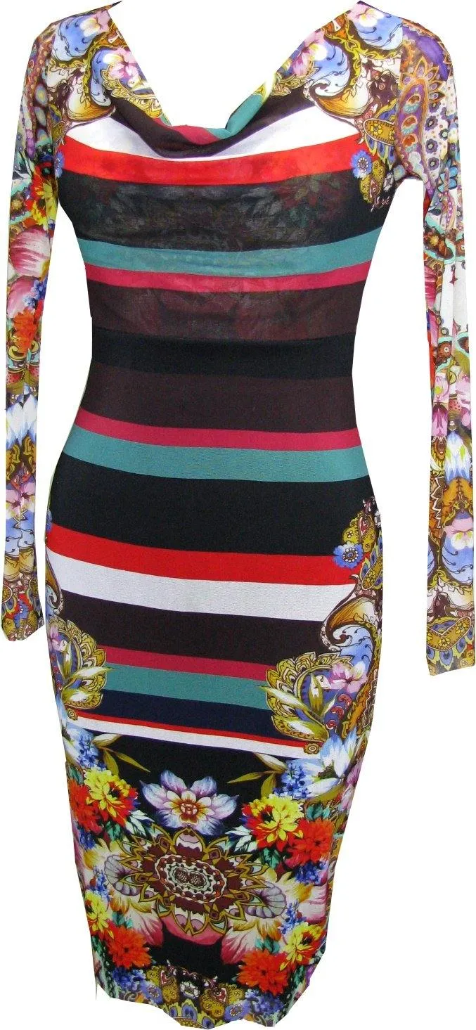 Royal Crown Cowl Neck Dress