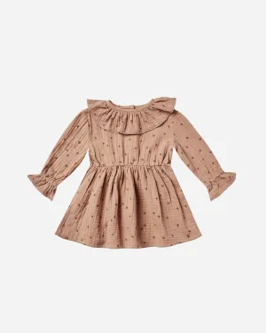 RUFFLE COLLAR BABY DRESS - NORTH STAR