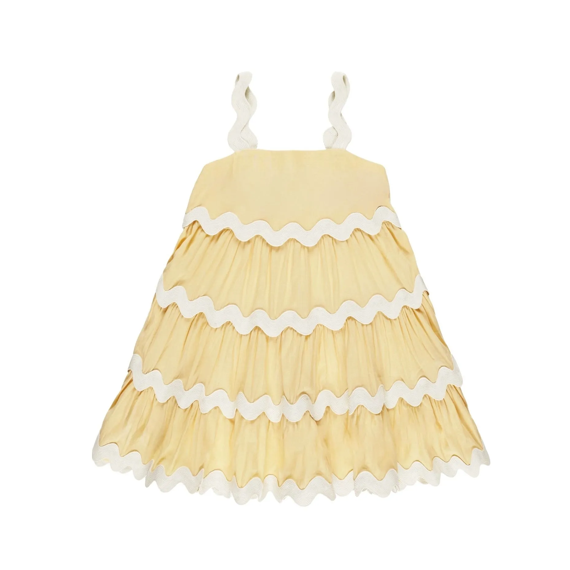 Rylee and Cru Ric Rac Dress || Yellow
