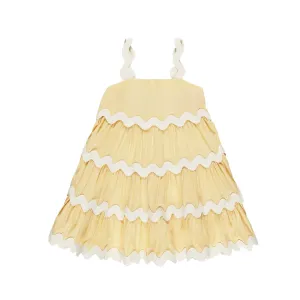 Rylee and Cru Ric Rac Dress || Yellow