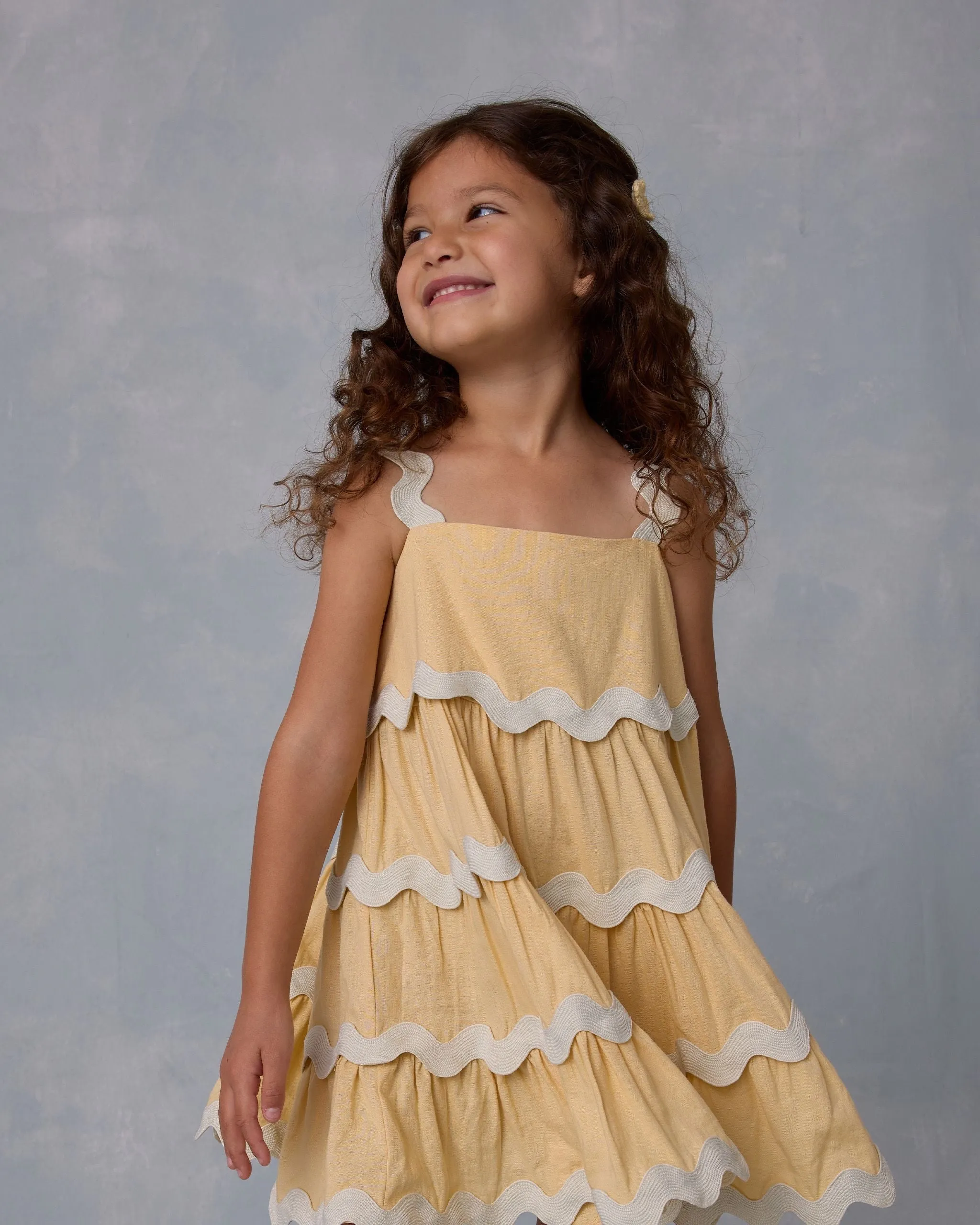Rylee and Cru Ric Rac Dress || Yellow
