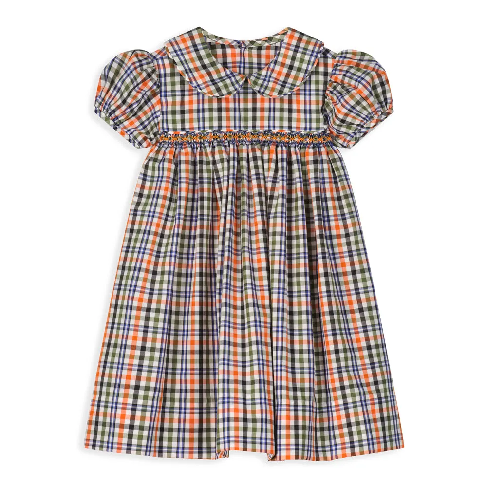 Sammy Smocked Dress -- Claiborne Plaid