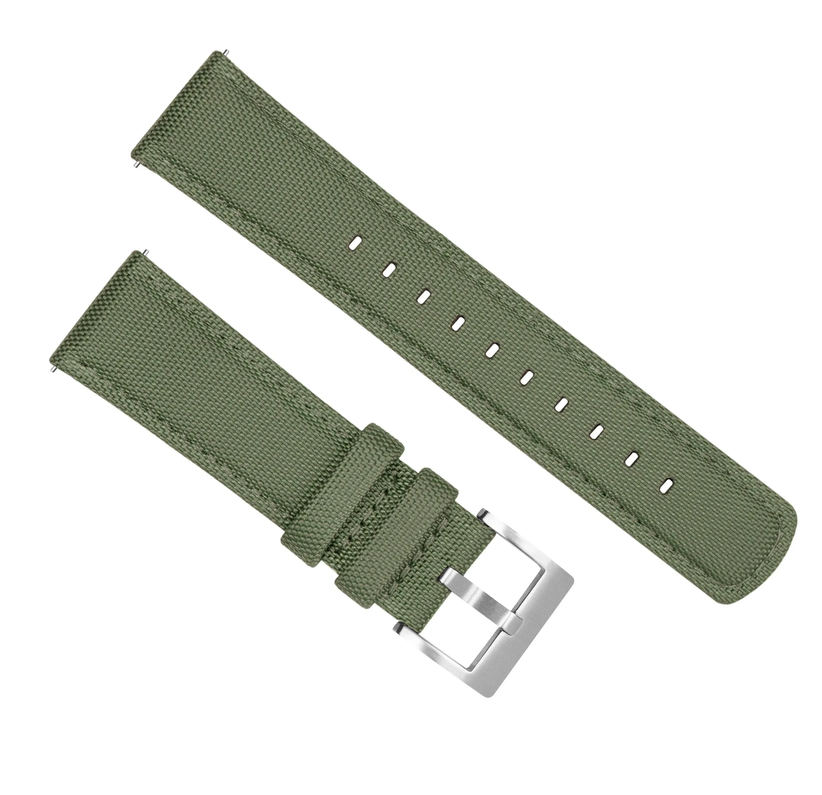 Samsung Galaxy Watch Active 2 Sailcloth Quick Release Army Green Watch Band