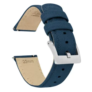 Samsung Galaxy Watch Active 2 Sailcloth Quick Release Navy Blue Watch Band
