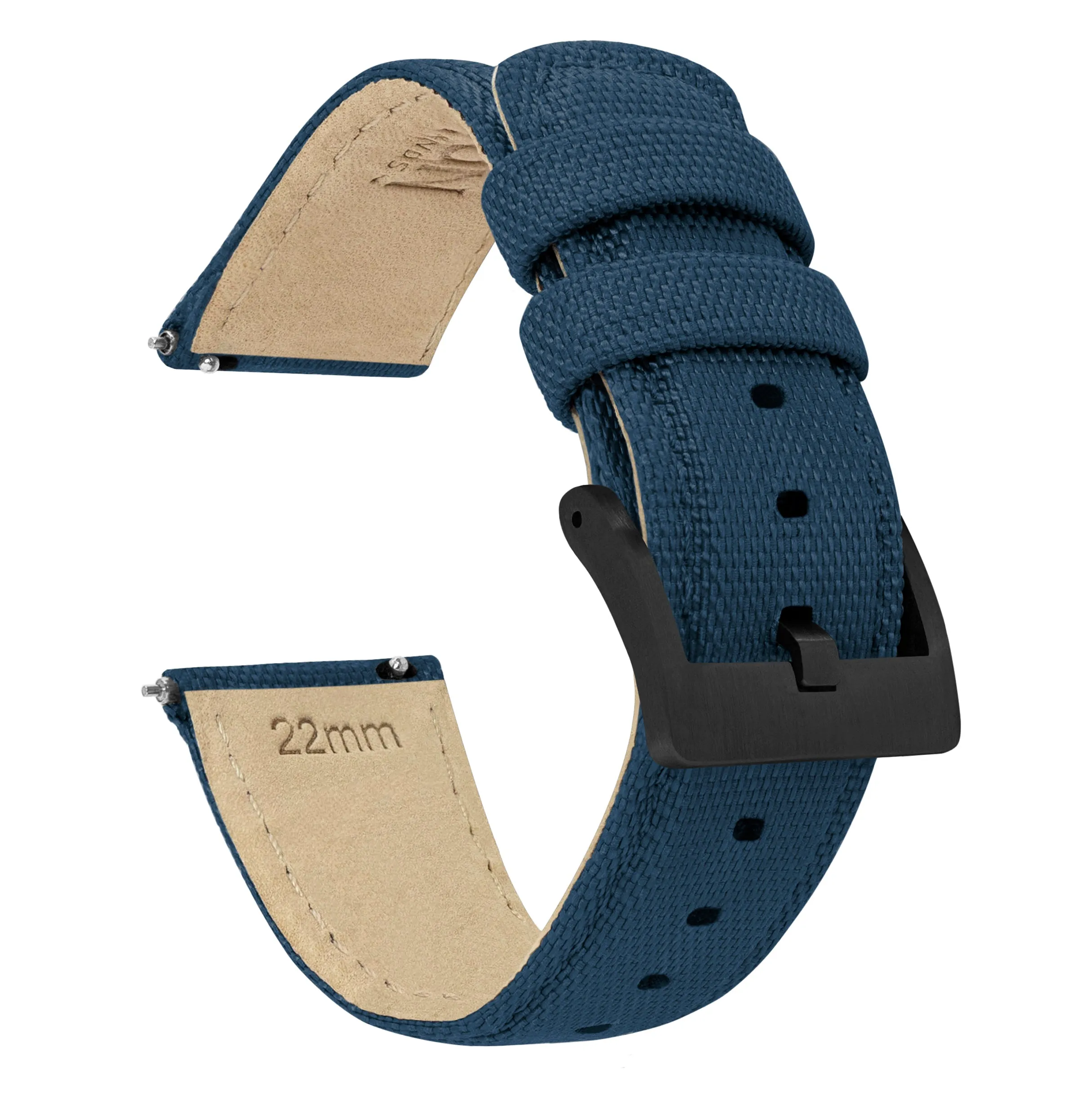 Samsung Galaxy Watch Active 2 Sailcloth Quick Release Navy Blue Watch Band