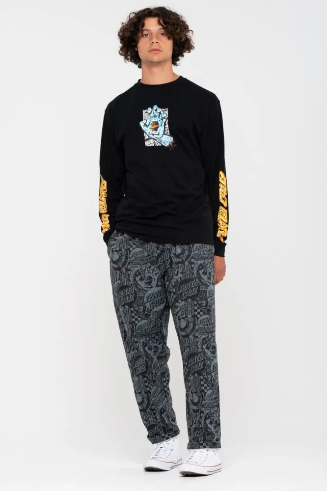 Santa Cruz Longsleeve T-Shirt Flier Hand L/S T-Shirt - Black