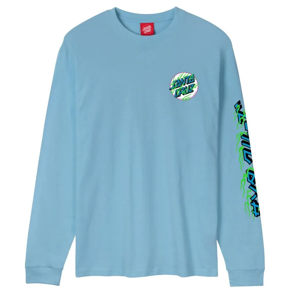 Santa Cruz Longsleeve T-Shirt Inferno Dots L/S T-Shirt - Light Blue