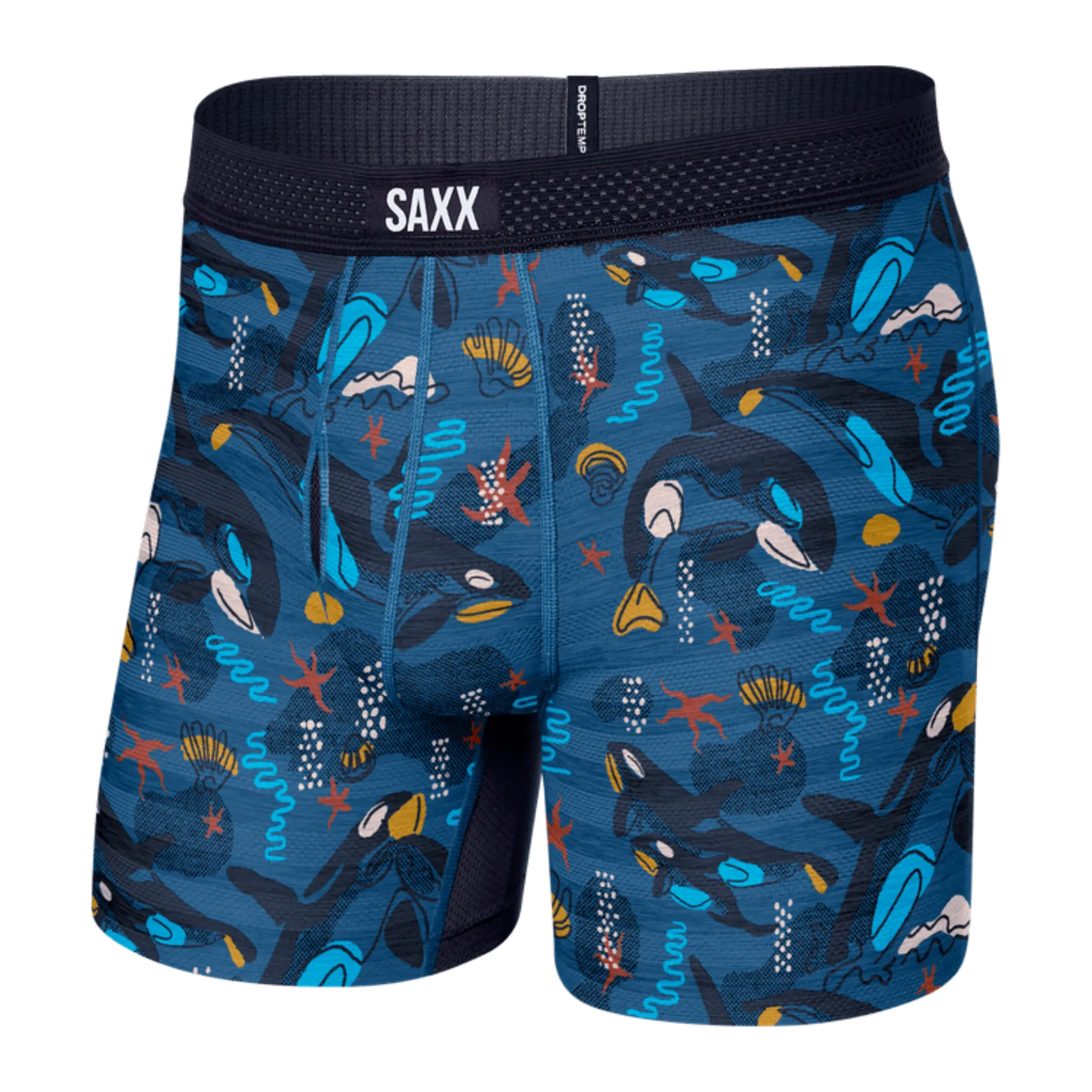 SAXX Mens DropTemp Cooling Mesh Boxer Brief