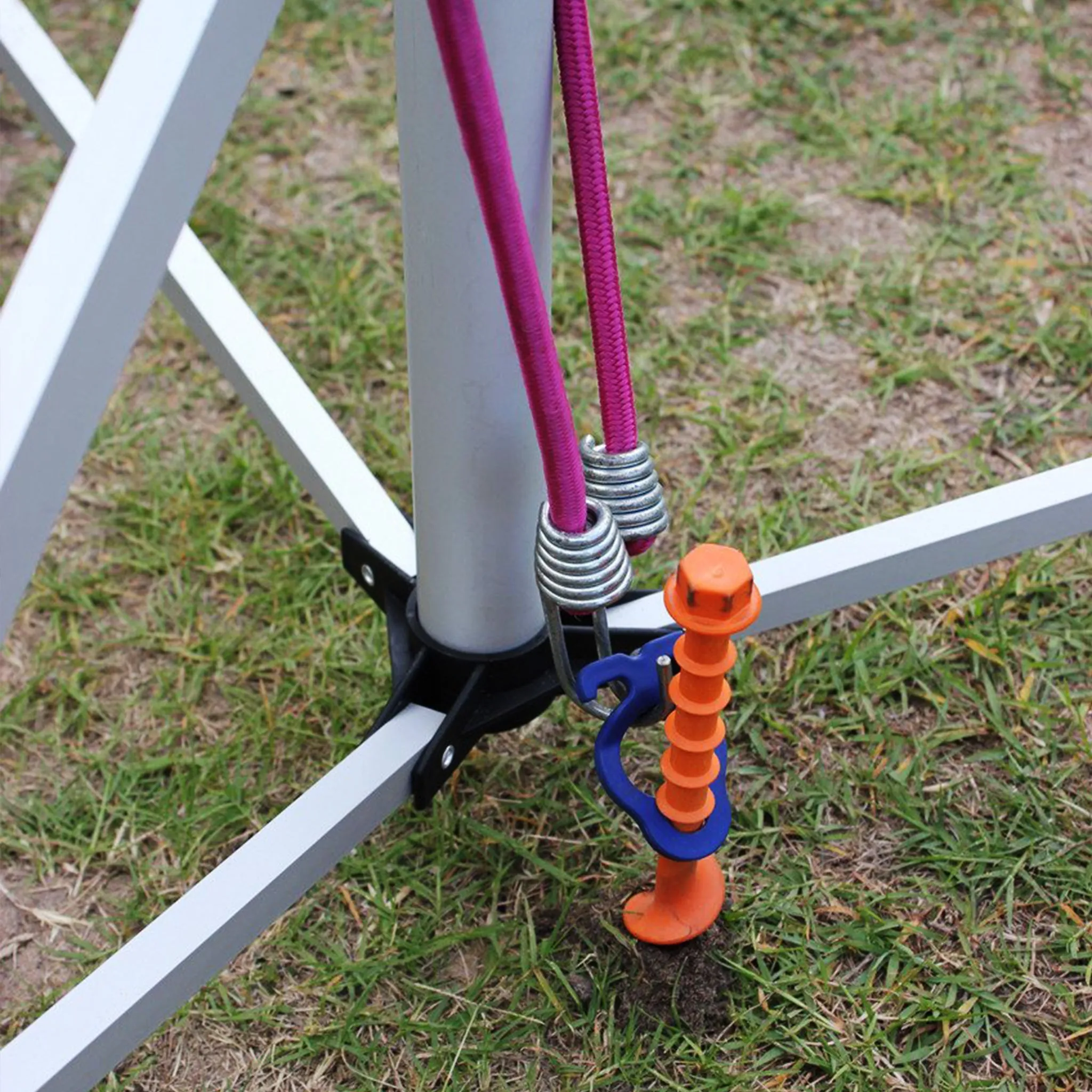 Screw-in peg Long (L) • Pack of 2 (PP12)  • Heavy Duty Large Plastic Sand Pegs • for gazebos, awnings, tents, marquees