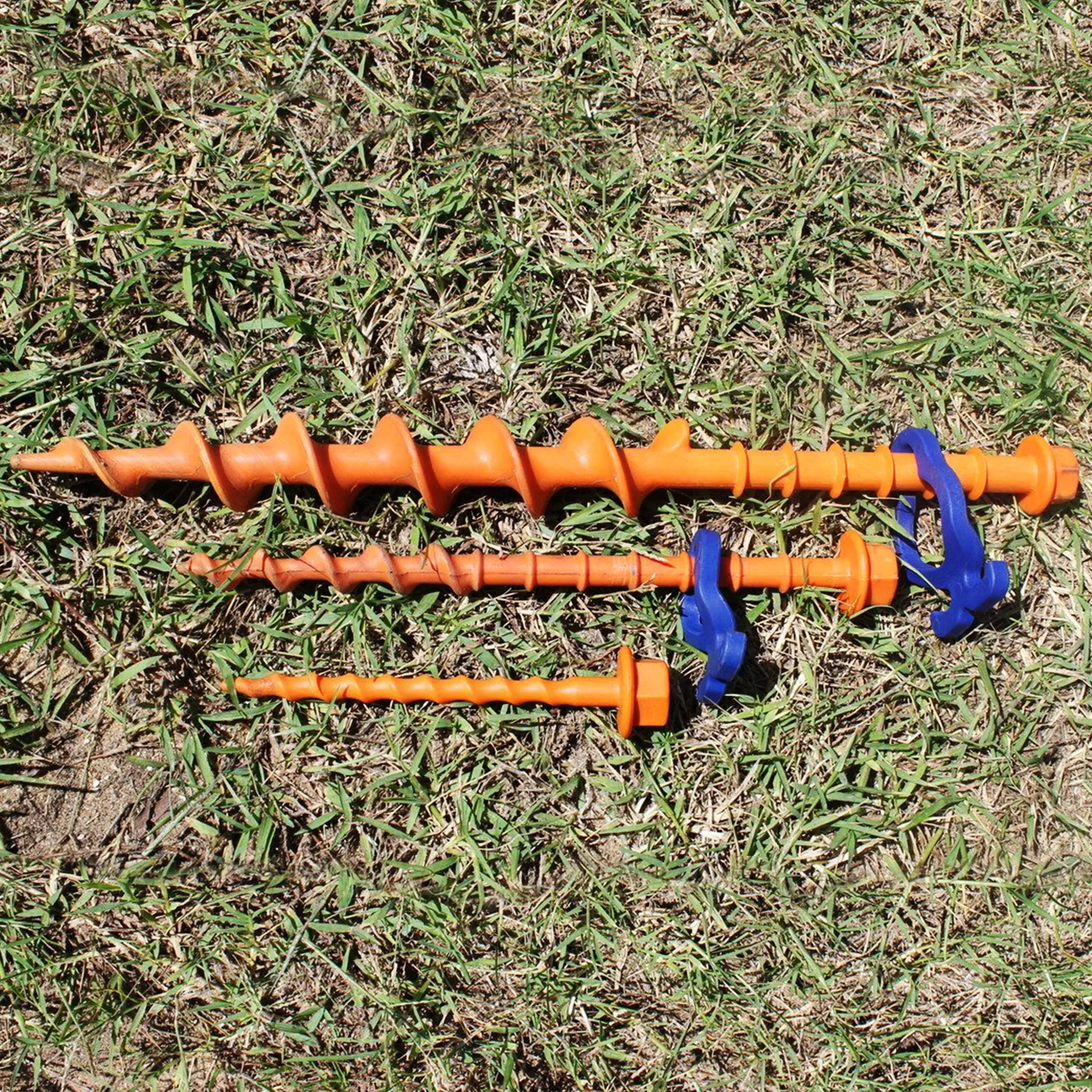 Screw-in peg Long (L) • Pack of 2 (PP12)  • Heavy Duty Large Plastic Sand Pegs • for gazebos, awnings, tents, marquees