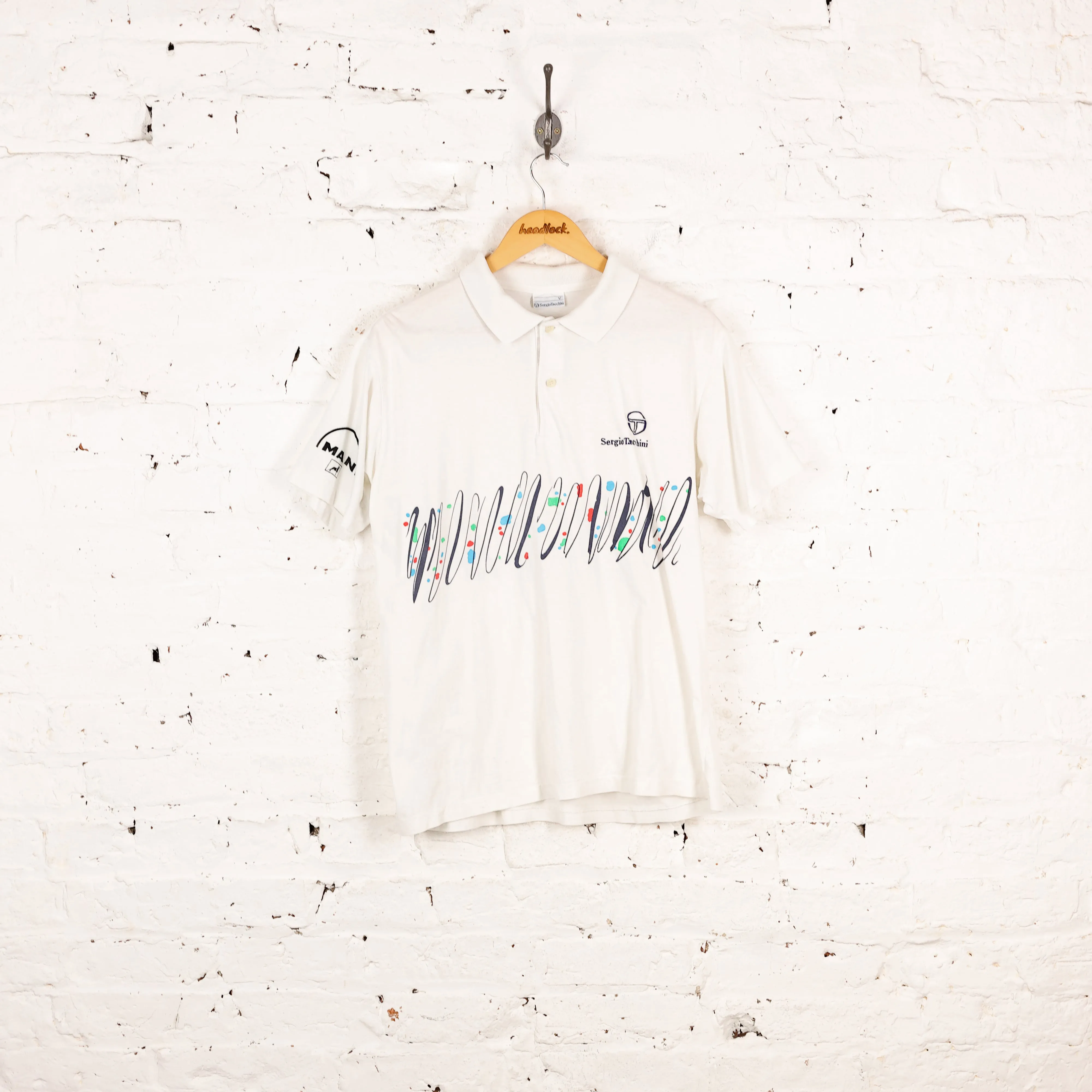 Sergio Tacchini  Short Sleeve Polo Shirt - White - M