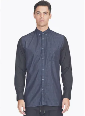 Seven Foot Long Sleeve Buttondown Shirt Indigo