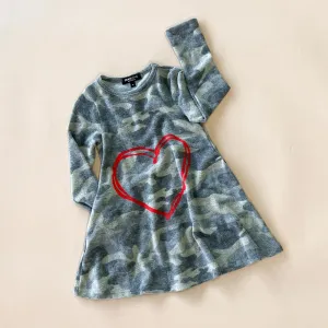 Sisley-Heart Dress | Brushed Camo FC
