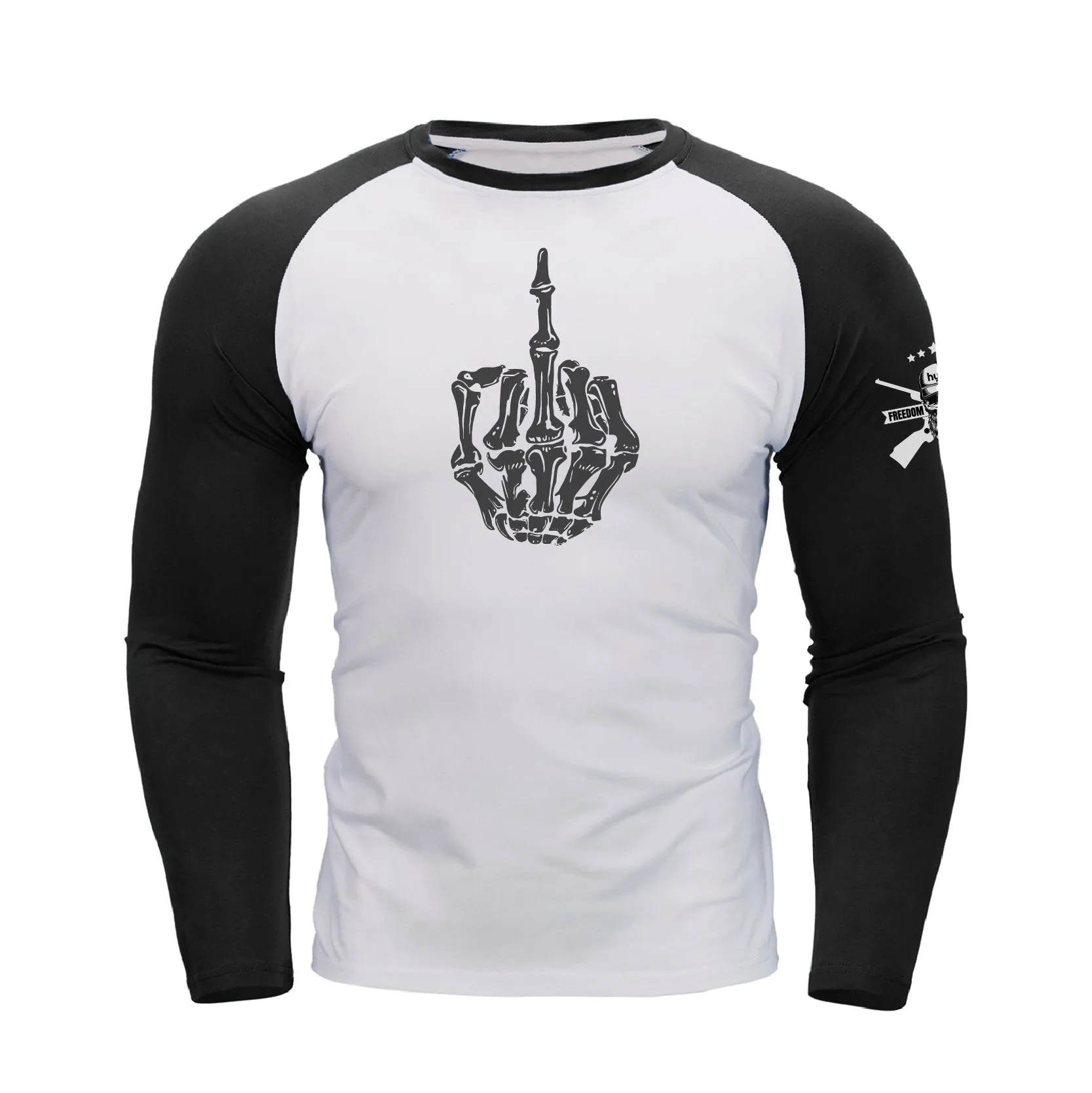 SKULL RAGLAN GRAPHIC LONG SLEEVE T-SHIRT