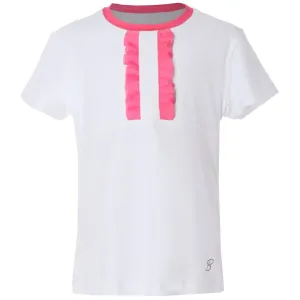 Sofibella Girls Tokyo Score Shortsleeve Tee - White/Pink